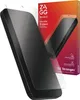 A product shot of a ZAGG Invisible Shield screen protector packaging and the screen protector itself placed on a dark smartphone. Produktbild-Vorschau