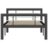 vidaXL Rama łóżka szaro-biała metalowa 90×200 cm Podgląd zdjęcia produktu 2