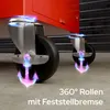Carrello da officina AREBOS rosso | 9 scomparti, cuscinetti Anteprima dell’immagine prodotto 4