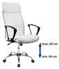 CASARIA ergonomischer Bürostuhl hohe Rückenlehne Weiß Produktbild-Vorschau 5