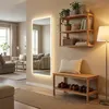 Naturel Home Holz Sitzbank mit Ablageboden 78 x 47 x 37 cm Produktbild-Vorschau 3