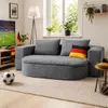 Faltbares Sofa Bett 2-in-1, Futon Schlafsofa mit 2 Kissen Produktbild-Vorschau 3