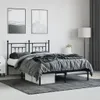 vidaXL Struttura letto con testiera in metallo nero 140x200 Anteprima dell’immagine prodotto 9