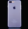 The back of a transparent blue iPhone case with the Apple logo and iPhone branding visible. Produktbild-Vorschau