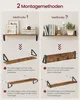 Two different methods for mounting shelves are illustrated side-by-side. Produktbild-Vorschau