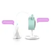 A baby monitor camera and a clip-on sensor are shown with sound wave graphics indicating communication between them. Náhľad obrázku produktu