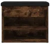 vidaXL Lavica na topánky smoke oak 62x32x50 cm materiál na Náhľad obrázku produktu 6