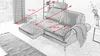 KAWOLA Sofa HURRICANE 2-Sitzer Leder dunkelgrau Produktbild-Vorschau 6