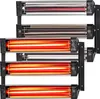 Four infrared heaters are mounted on black brackets against a white background. Podgląd zdjęcia produktu