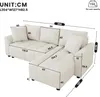 Merax 3-Sitzer Sofa, L-förmiges Ecksofa mit Chaiselongue, Produktbild-Vorschau 4