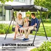 Outsunny Hollywoodschaukel Gartenschaukel 3-Sitzer mit Dach Produktbild-Vorschau 6