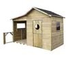 4iQ Holz-Kinder-Gartenhaus „Ela“ – 240×125×173 cm Spielhaus Produktbild-Vorschau 1