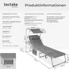 tectake graue Sonnenliege klappbar wasserabweisend Produktbild-Vorschau 5