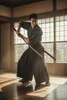 Spada da allenamento Bokken marrone con saya, cintura, Anteprima dell’immagine prodotto 3
