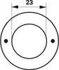 Rosace pour cylindre Ø23mm, laiton - THIRARD Voir les images du produit 2