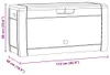 vidaXL Gartentruhe Anthrazit 119x48x60 cm Polipropylen Podgląd zdjęcia produktu 7
