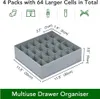 Uniqoos® Set di 4 organizer per calze – organizer Anteprima dell’immagine prodotto 4