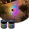Lot de 2 lampes solaires décoratives, effet mandala, pour Voir les images du produit 1