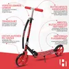 Habib Kickroller mit 205mm XXL Rädern | Klappbar: Rot Produktbild-Vorschau 4
