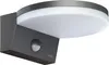 A close-up studio shot of an outdoor light fixture with a motion sensor. Produktbild-Vorschau