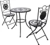 vidaXL 3dílný bistro set keramický černobílý Náhled obrázku produktu 8