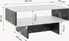 A diagram of a coffee table with dimensions shown. Anteprima dell’immagine prodotto
