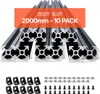 A collection of aluminum extrusions and fasteners, with a promotional banner overlay. Anteprima dell’immagine prodotto