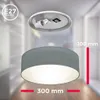 Lampa sufitowa tkanina szary tekstylny abażur lampa Podgląd zdjęcia produktu 6