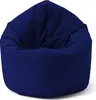 A navy blue beanbag chair is shown against a white background. Produktbild-Vorschau