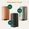 CASABEL Pattumiera, 50L, terracotta, acciaio inox, 100% Anteprima dell’immagine prodotto 9