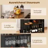 A collage of images showcasing a bar table with various features and accessories. Podgląd zdjęcia produktu