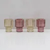 4er Set Kerzenständer Glas Rot Grün Stabkerzen Produktbild-Vorschau 4