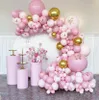 122 Stück Rosa Luftballons Ballons Ballon Bogen Girlande Produktbild-Vorschau 1