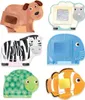 A collection of six tactile animal puzzles arranged in a grid. Podgląd zdjęcia produktu