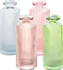 Glasvase Tansparent Altrosa Rosa Grün Vase 13,5 cm hoch Ø 5 cm Blumenvase Tisch-Deko Geburtstag Hochzeit Garten-Party Wohn-Accessoire Dekoration Produktbild-Vorschau