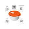 Rotho Clever Magnetronschaal 1.5L Papaya Rood Voir les images du produit 2