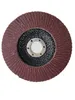 5x Fächerschleifscheiben 125mm flach Körnung 40 Braun Produktbild-Vorschau 4