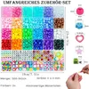 Set di perline, 1000 pezzi, 24 colori, 6x9 mm, foro grande, Anteprima dell’immagine prodotto 3