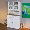 Buffetschrank Westerland schmal - weiß/braun Produktbild-Vorschau 6