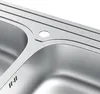 Dvojdřez z oceli Satin Chrome 80X60 Dřez se sifonem Náhled obrázku produktu 3