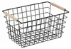 2 x Drahtkorb, Holzgriffe, rechteckig, Gitter Design, Produktbild-Vorschau 8