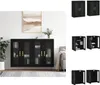 vidaXL Wandschränke 2 Stk. Schwarz Holzwerkstoff -  Produktbild-Vorschau 1
