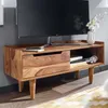 WOHNLING Lowboard Sheesham Massivholz 95x44x34 cm Produktbild-Vorschau 2