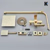 LANA | Premium Regendusche Set Gold glänzend Edelstahl | Produktbild-Vorschau 10