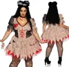 Voodoo-Kostüm für Damen in Übergröße Halloween-Kostüm Produktbild-Vorschau 4