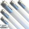 A group of Sylvania LED T8 tubes are arranged diagonally on a white background. One tube is shown with its packaging. Produktbild-Vorschau