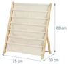 Relaxdays Bücherregal Kinder, Holz, 6 Stofffächer, HxBxT: Produktbild-Vorschau 4