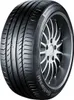 A close-up studio shot of a Continental ContiSportContact tire mounted on a silver alloy wheel. Podgląd zdjęcia produktu