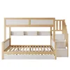 A bunk bed with stairs and storage is shown against a white background. Náhľad obrázku produktu