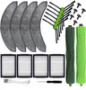 A collection of cleaning accessories for a robot vacuum cleaner, including mop pads, filters, brushes, and rollers, laid out on a white background. Náhled obrázku produktu